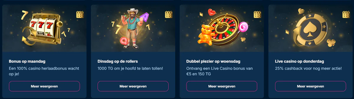 Bonussen bij SlotsHammer Casino